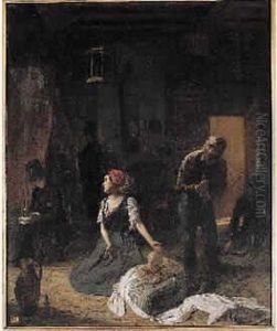 La Saisie by Francois-Auguste Biard