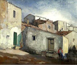 Sassari 1885-biella 1945
"l'attesa" (anni '30) by Giuseppe Biasi Da Teulada