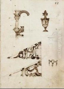 A) E B) Studi Architettonici by Ferdinando Galli Bibiena