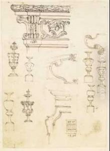 A) B) E C) Studi Architettonici by Ferdinando Galli Bibiena