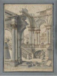 Architettura Classica Con Figure by Giuseppe Galli Bibiena