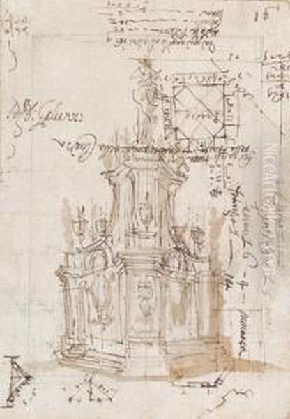 An Architectural Structure With A Statue - view 1