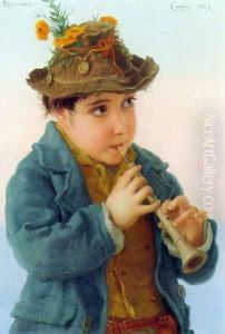 The Little Savoyards (or One of a pair) I by Adriano Bonifazi