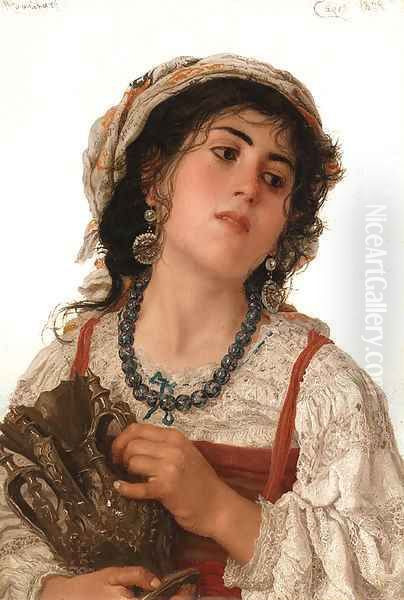 A young Italian peasant girl - view 1