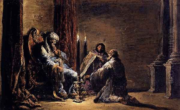 The Scribe Shaphan Reading The Book Of Law To King Josiah - view 1