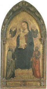 The Madonna And Child Enthroned by Bicci Di Lorenzo