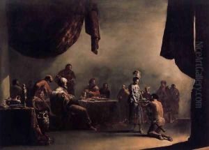 Salome Presented with the Head of St John the Baptist 2 by Leonaert Bramer