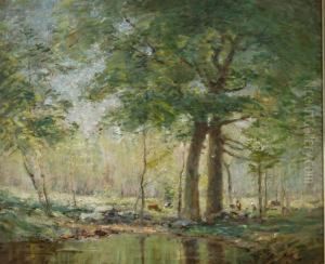 Picnicking In The Woods by Frank Alfred Bicknell