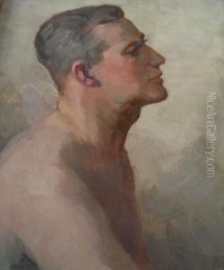 Male Portrait by Frank Alfred Bicknell