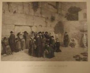 Les Juifs Devant Le Mur De 
Salomon, D'apres Le Dessin Original Appartenant A M. Osiris 
(photogravure De Goupil Et Cie). Belle Epreuve Sur Chine Collee Sur 
Papier Fort, Sans Cadre