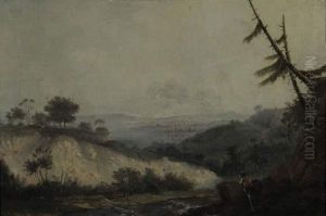 Paysage Au Pecheur. by Jean-Joseph-Xavier Bidauld