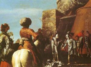 The Quarrel between Ajax and Odysseus by Leonaert Bramer