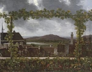 A Grapevine On A Flowering Trellis Framing