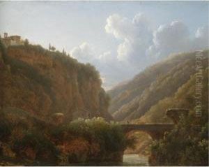 A View Of The Monastery Of San Cosimato, To The North Of Rome by Jean-Joseph-Xavier Bidauld