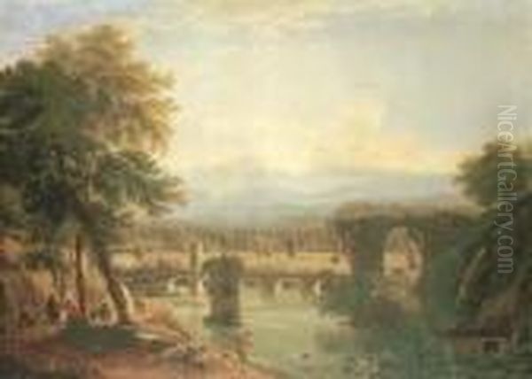 The Augustan Bridge On The Nera River, Near The Town Of Narni,italy - view 1