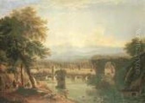 The Augustan Bridge On The Nera River, Near The Town Of Narni,italy