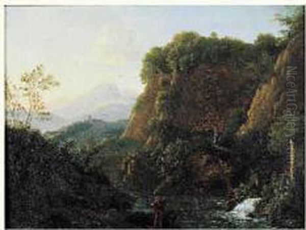 Paysage De Montagne Et De Riviere,probablement Dans La Region De
 Carpentras - view 1
