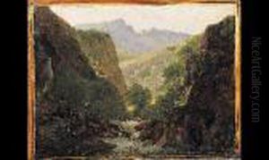 Papier Maroufle Sur Toile. by Jean-Joseph-Xavier Bidauld