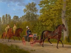 Tsar Alexander I On A Chaise. 1818.