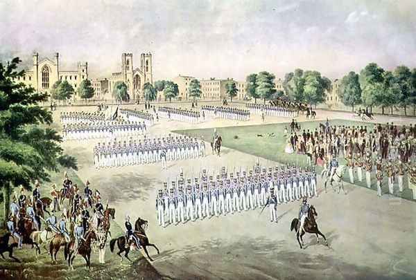 Review of the 7th Regiment, Washington Square, New York, 1851 - view 1
