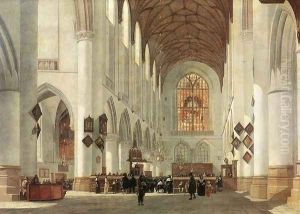 Interior of the St Bavo Church at Haarlem 1665 by Job Adriaensz. Berckheyde