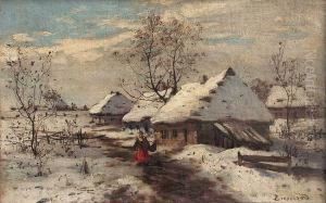 Pejzaz Wiejski by Seweryn Bieszczad
