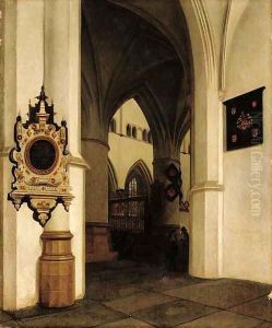 The interior of the St. Bavokerk, Haarlem, looking south-west towards the choir screen