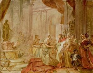 Salome Und Die Konigin Von Saba by Vittorio Maria Bigari
