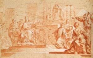 Le Pape Innocent Iv Consacrant L'eglise De Saint Dominique A Bologne by Vittorio Maria Bigari