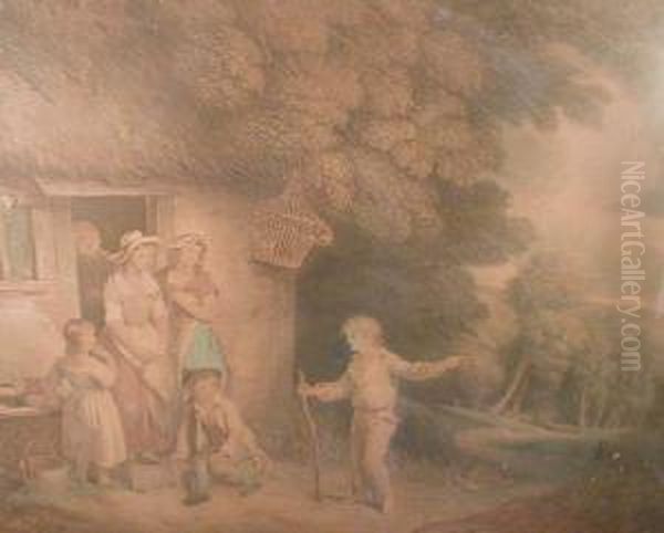 Hand Coloured Soft Ground Etching By Gaugain - view 1