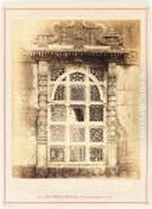 'the Shapoor Mosque - Window Of Perforated Stone', 1850s, Published 1866 by Thomas, Biggs Capt.