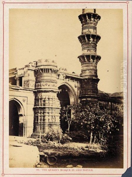 'the Queen's Mosque In Sarungpoor', 1850s, Published 1866 - view 1