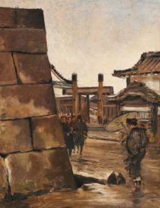 Une Rue Au Japon by Georges Ferdinand Bigot