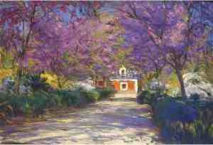 Jardin Con Jacarandas