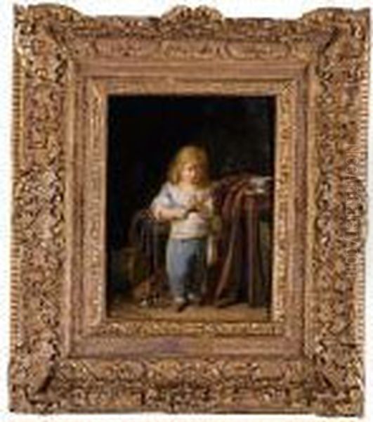 Portrait Of A Young Boy In An Interior - view 1