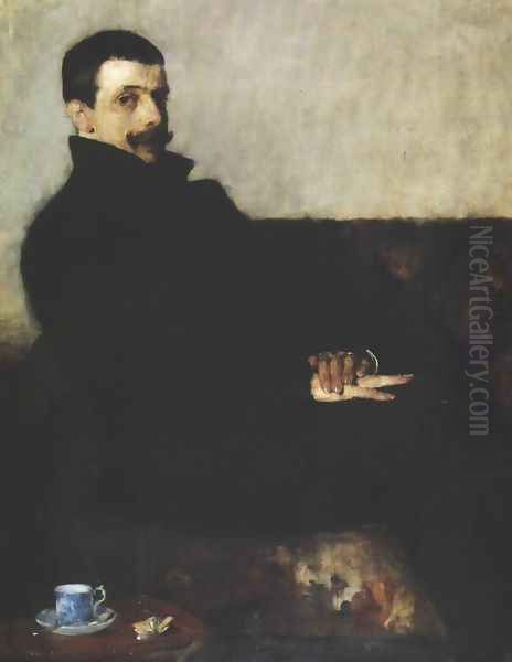 Portrait of Painter Paul Nauen by Olga Boznanska