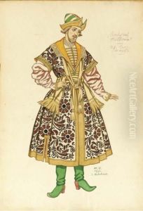Costume Design For The Opera 'the Tsar's Bride' by Ivan Iakovlevich Bilibine