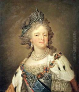 Portrait of Empress Maria Fyodorovna by Vladimir Lukich Borovikovsky