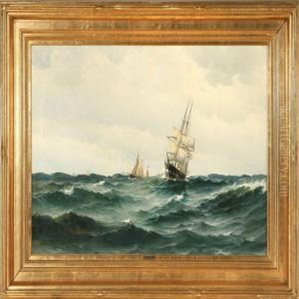 Marine With The Frigatejylland On Open Sea - view 1