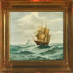 Warship At Sea