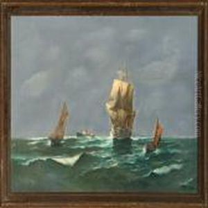 Seascape With Ships,high Sea