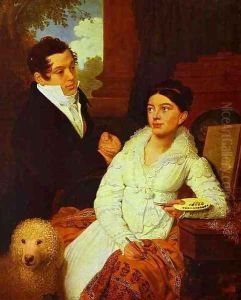 Portrait Of A G And A A Lobanov Rostovsky 1814 by Vladimir Lukich Borovikovsky