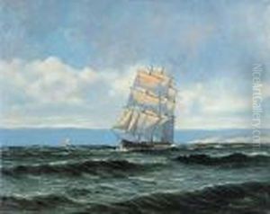 Untitled - Ship At Sea by Willy Bille