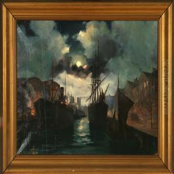 Evening Atmosphere At B& W Ship Building Yard In Copenhagen Harbour - view 1
