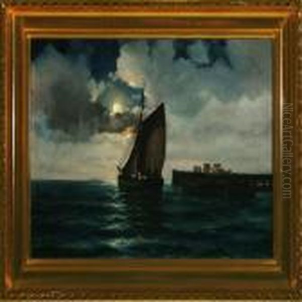 Fishing Boat In The Moonlight - view 1