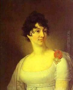 Portrait Of S A Rayevskaya 1813 by Vladimir Lukich Borovikovsky