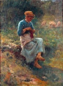 La Petite Gardeuse by Pierre Billet