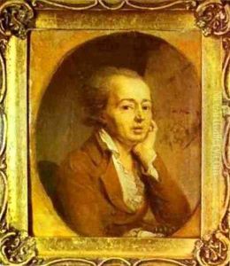 Portrait Of The Artist Dmitry Levitzky 1796 by Vladimir Lukich Borovikovsky