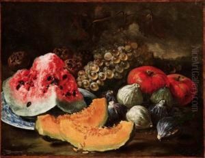 Natura Morta Di Frutta Con Anguria E Melone