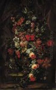 Tulipani, Campanule, Peonie, Narcisi, Rose, Margherite, Garofani, Giacinti by Bartolommeo Bimbi